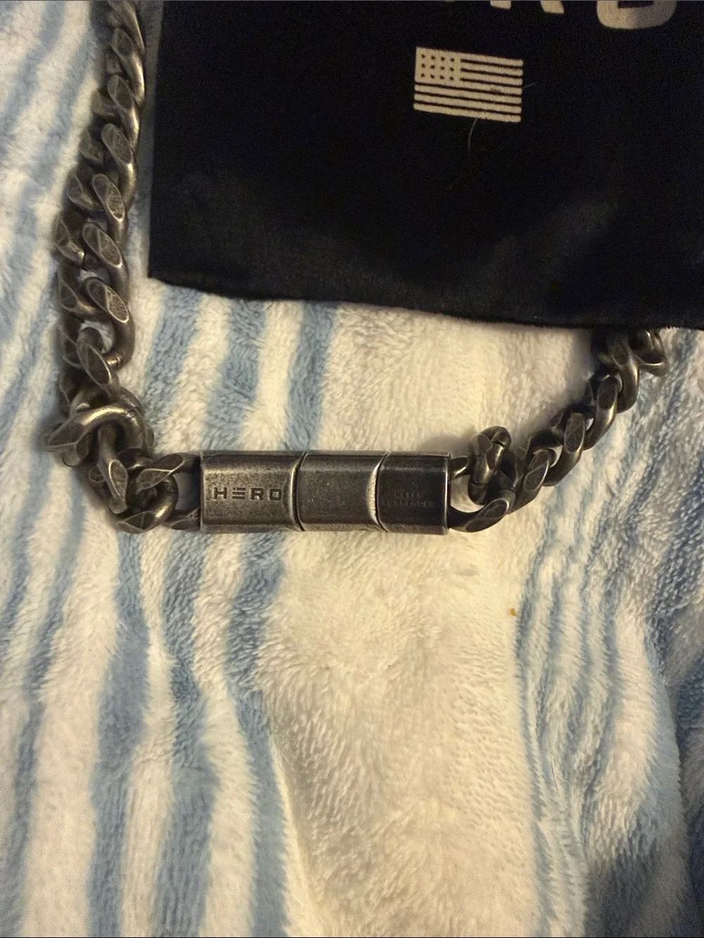 Hero Black Stainless Steel Chain Necklace for Men